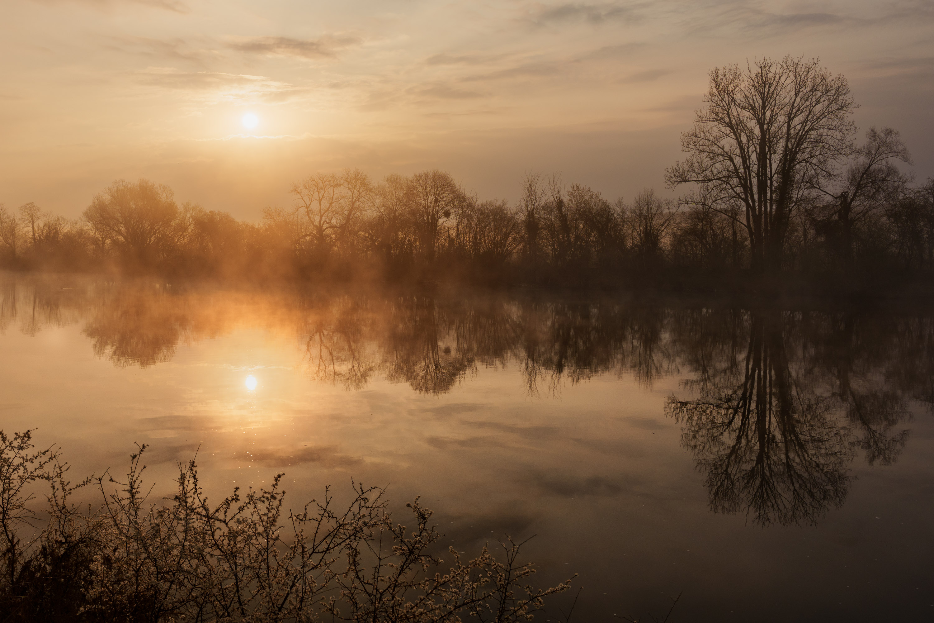 Sonnenaufgang am Doubs