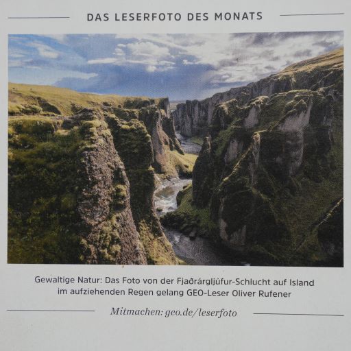 Leserfoto des Monats im GEO Magazin