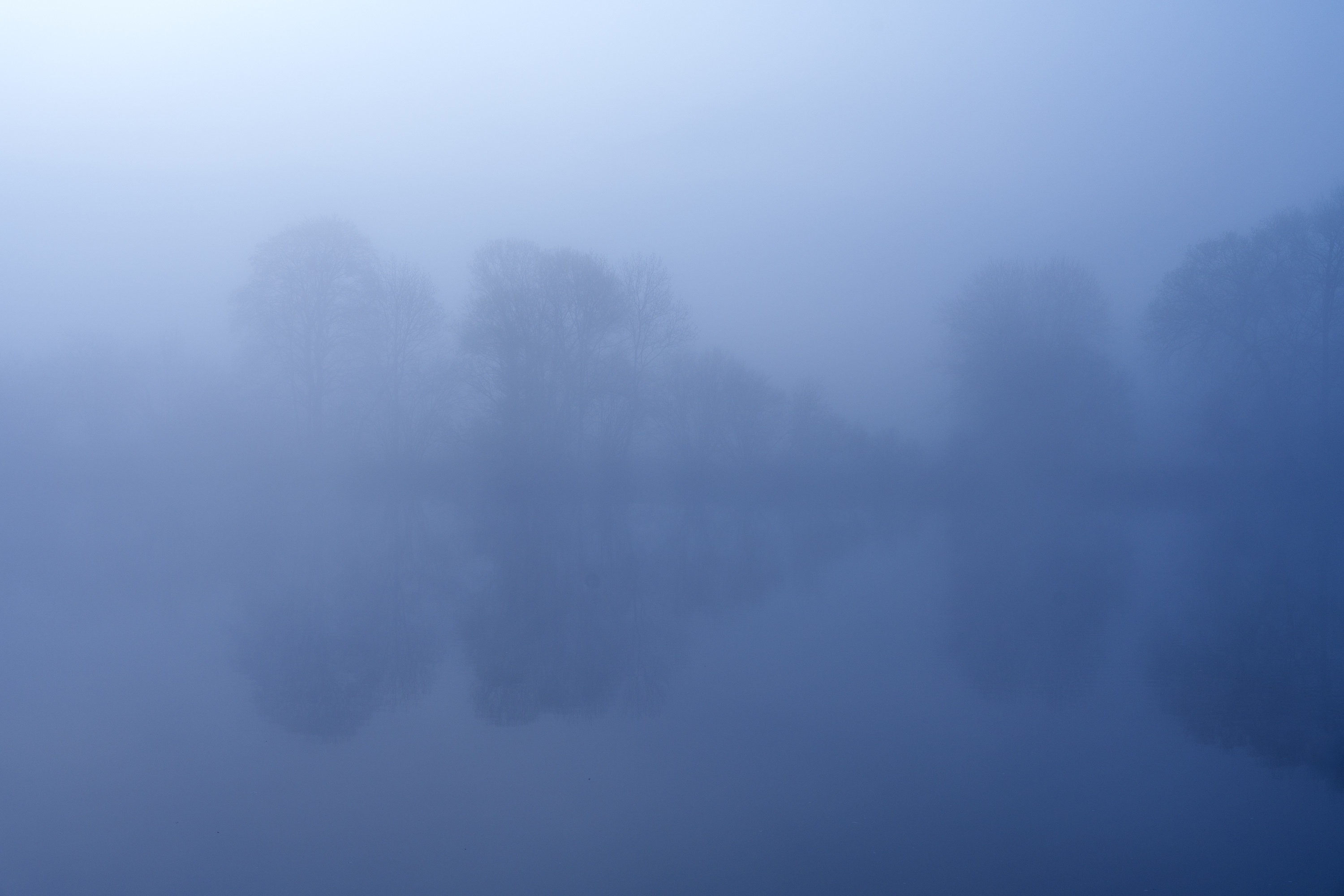 Nebel am frühen Morgen am Doubs